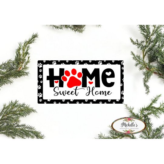 Shop For Home Sweet Home Paw Sign - Wreath Enhancement at Michelle's aDOORable Creations