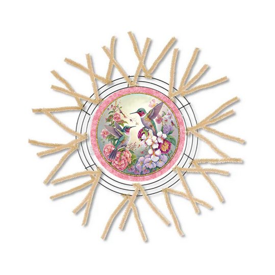 Shop For Hummingbird Elegant Round Sign - Wreath Enhancement at Michelle's aDOORable Creations