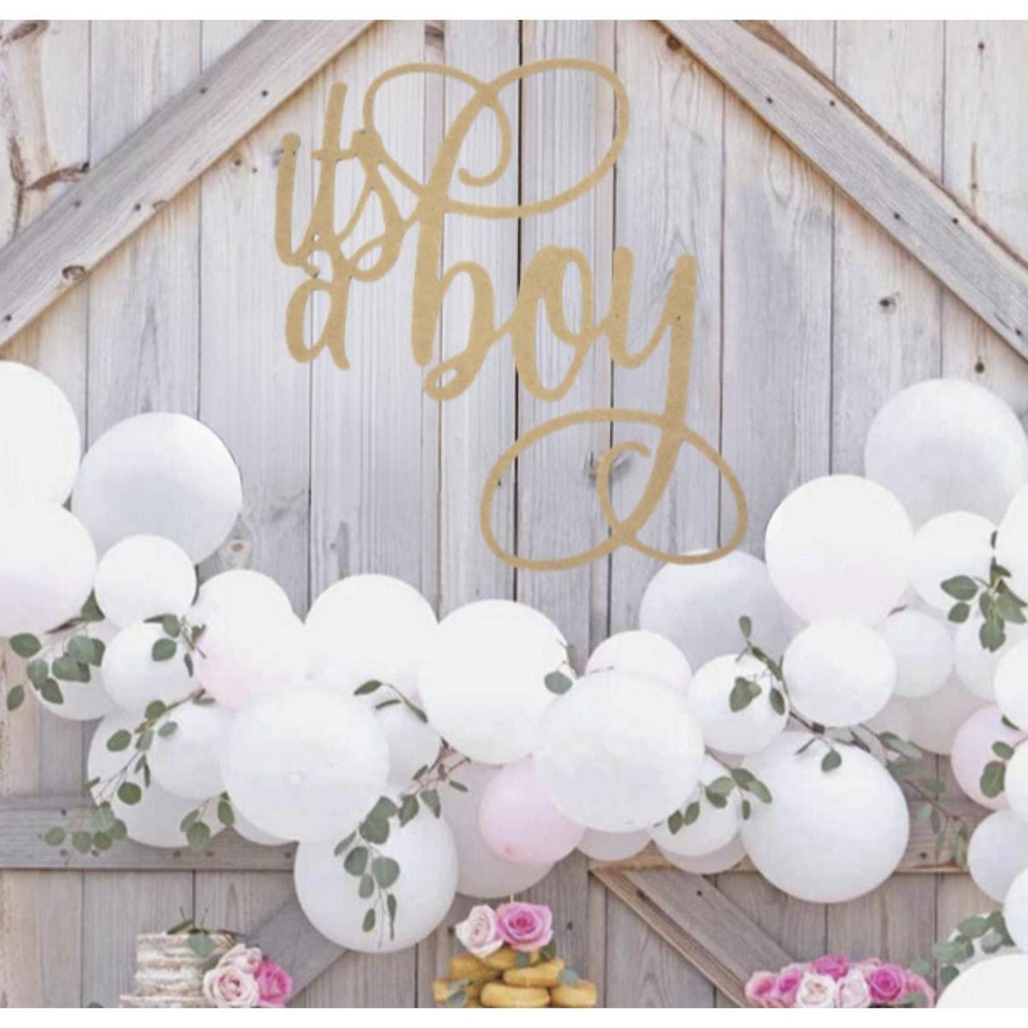 Shop For It's a Boy Script Word Wood Cutout - Unfinished Wood at Michelle's aDOORable Creations