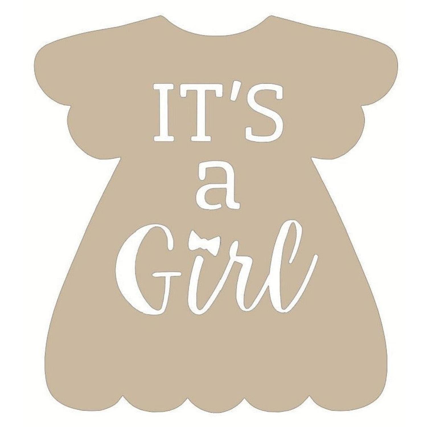 Shop For It's a Girl Dress Door Hanger Cutout - Unfinished Wood at Michelle's aDOORable Creations
