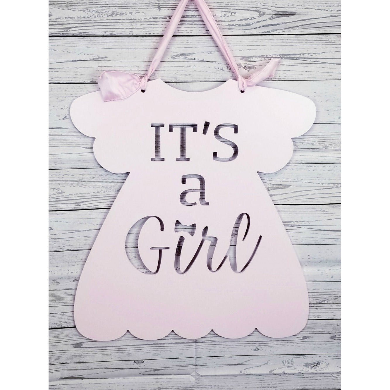 Shop For It's a Girl Dress Door Hanger Cutout - Unfinished Wood at Michelle's aDOORable Creations