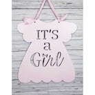 Shop For It's a Girl Dress Door Hanger Cutout - Unfinished Wood at Michelle's aDOORable Creations
