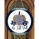 Shop For Its Fall Yall Football Cowboys Round Sign - Wreath Enhancement at Michelle's aDOORable Creations