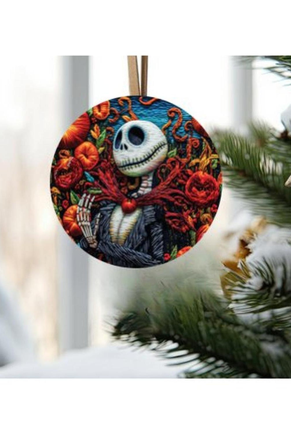 Jack Skeleton Embroidered Effect Sign