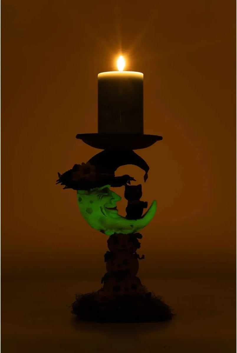 Shop For Jacks and Cats Moon Pillar Candle Holder at Michelle's aDOORable Creations