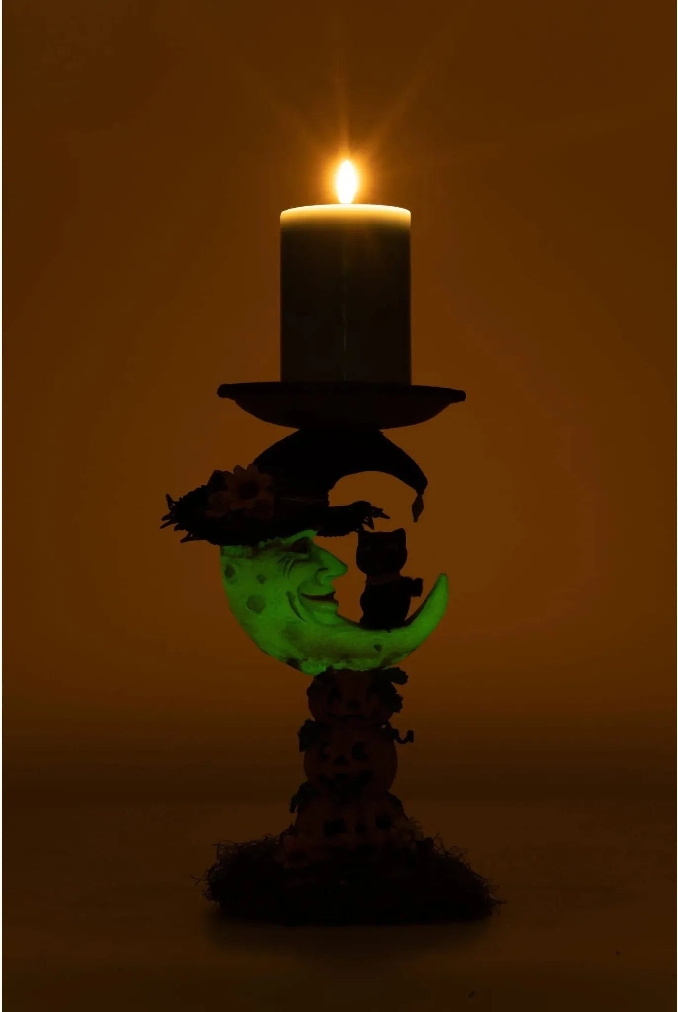 Shop For Jacks and Cats Moon Pillar Candle Holder at Michelle's aDOORable Creations