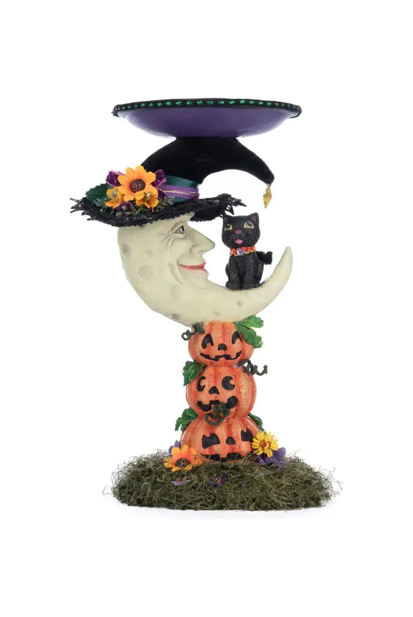 Shop For Jacks and Cats Moon Pillar Candle Holder at Michelle's aDOORable Creations