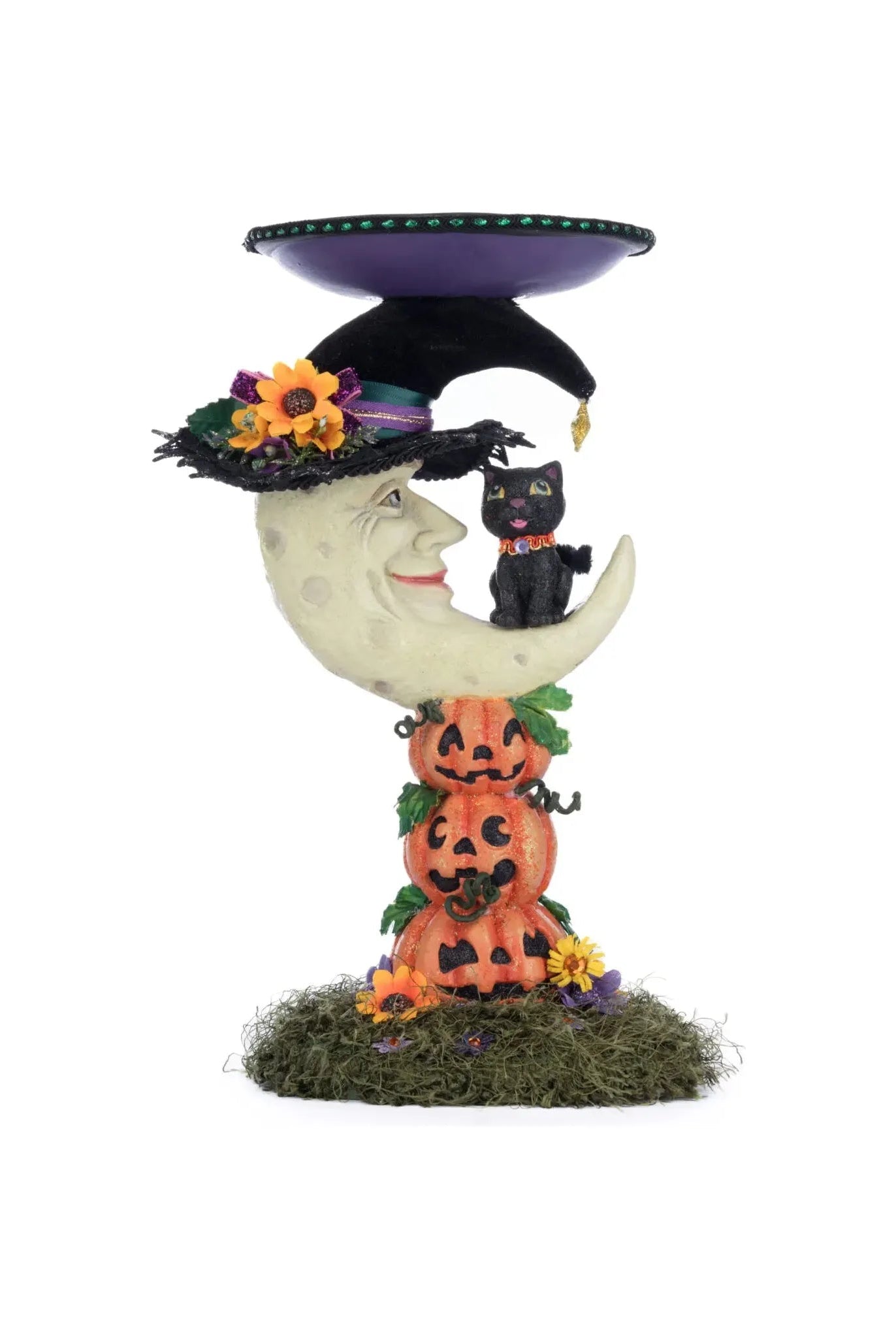 Shop For Jacks and Cats Moon Pillar Candle Holder at Michelle's aDOORable Creations
