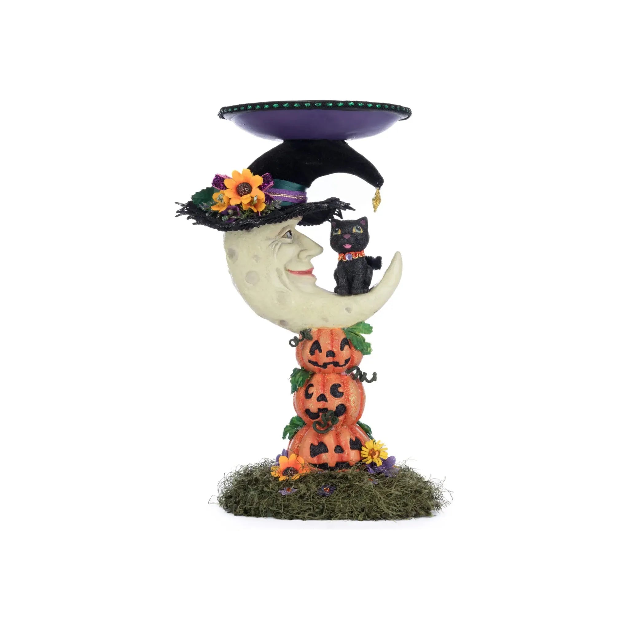 Shop For Jacks and Cats Moon Pillar Candle Holder at Michelle's aDOORable Creations