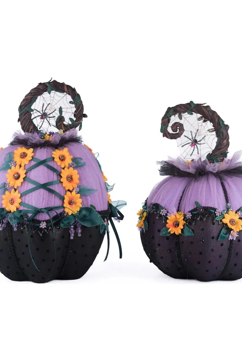 Shop For Jacks and Cats Pumpkins Set Of 2 at Michelle's aDOORable Creations