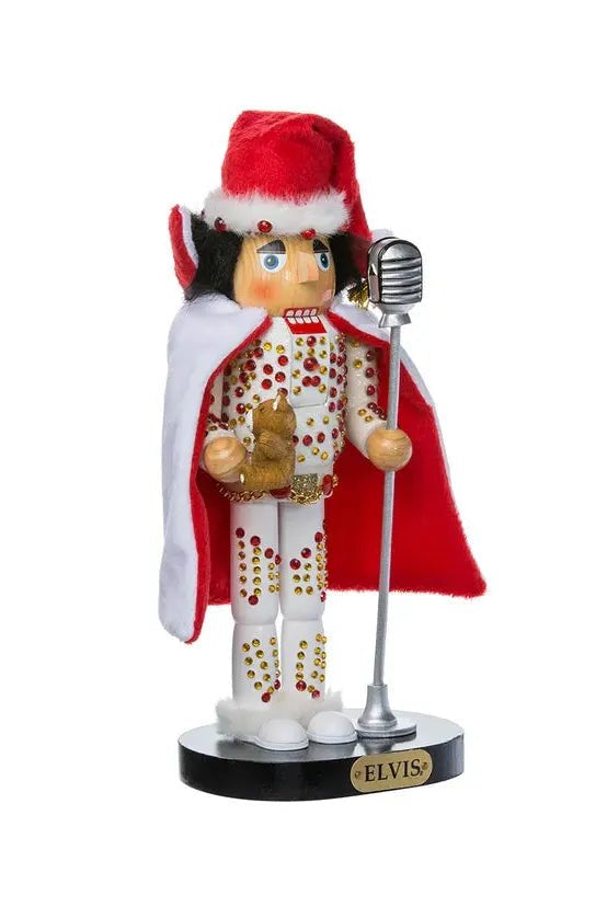 Shop For Kurt Adler 10" Elvis Presley® In White Suit Nutcracker at Michelle's aDOORable Creations