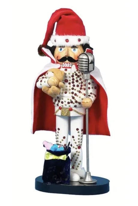 Shop For Kurt Adler 10" Elvis Presley® In White Suit Nutcracker at Michelle's aDOORable Creations