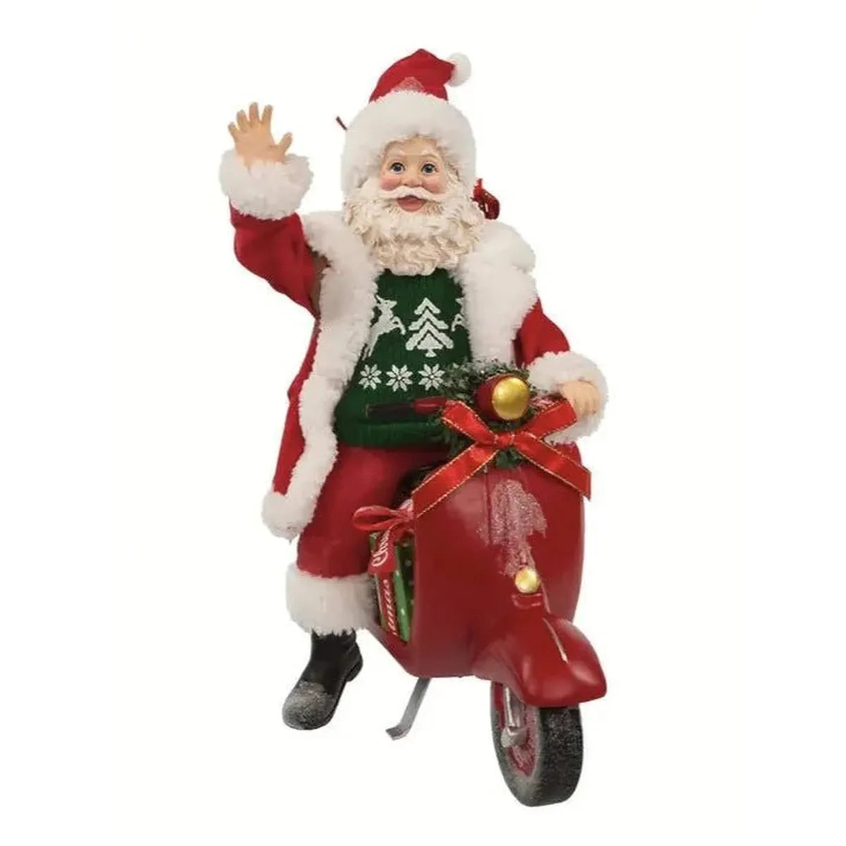 Shop For Kurt Adler 10" Fabriché™ Santa On Scooter at Michelle's aDOORable Creations