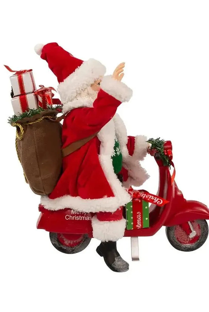 Shop For Kurt Adler 10" Fabriché™ Santa On Scooter at Michelle's aDOORable Creations