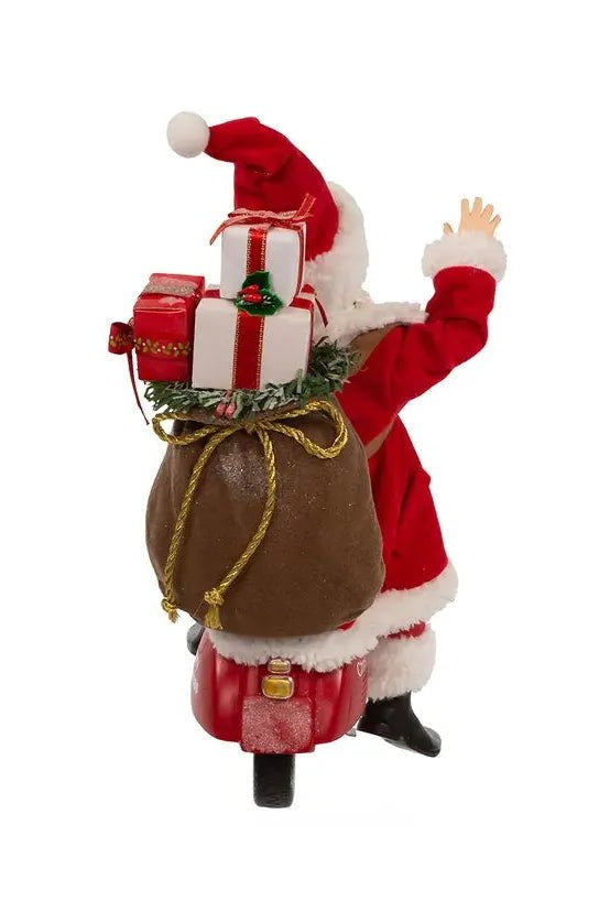 Shop For Kurt Adler 10" Fabriché™ Santa On Scooter at Michelle's aDOORable Creations