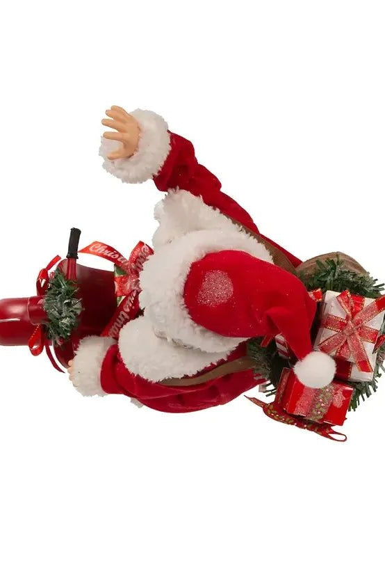 Shop For Kurt Adler 10" Fabriché™ Santa On Scooter at Michelle's aDOORable Creations