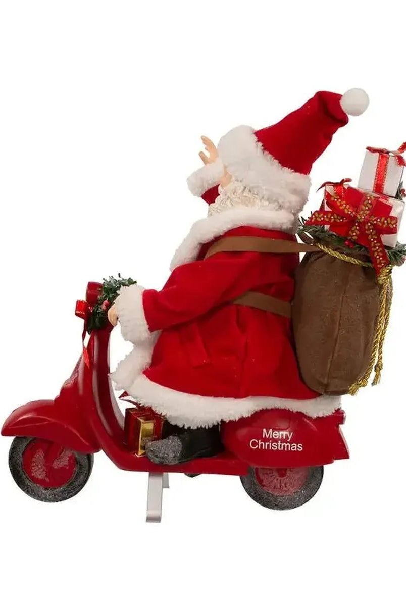 Shop For Kurt Adler 10" Fabriché™ Santa On Scooter at Michelle's aDOORable Creations