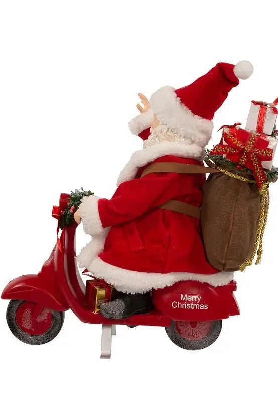 Shop For Kurt Adler 10" Fabriché™ Santa On Scooter at Michelle's aDOORable Creations