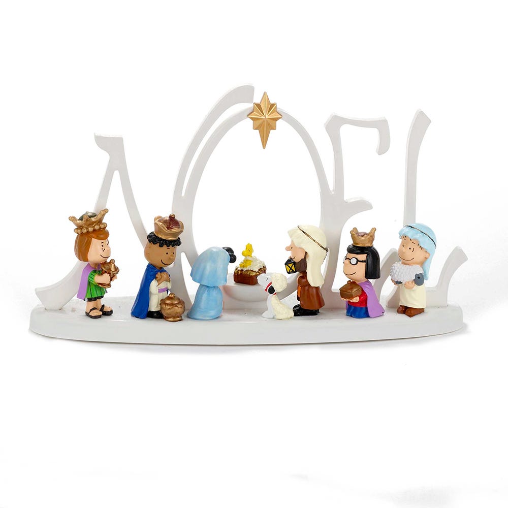 Shop For Kurt Adler Peanuts Lighted Nativity Scene at Michelle's aDOORable Creations