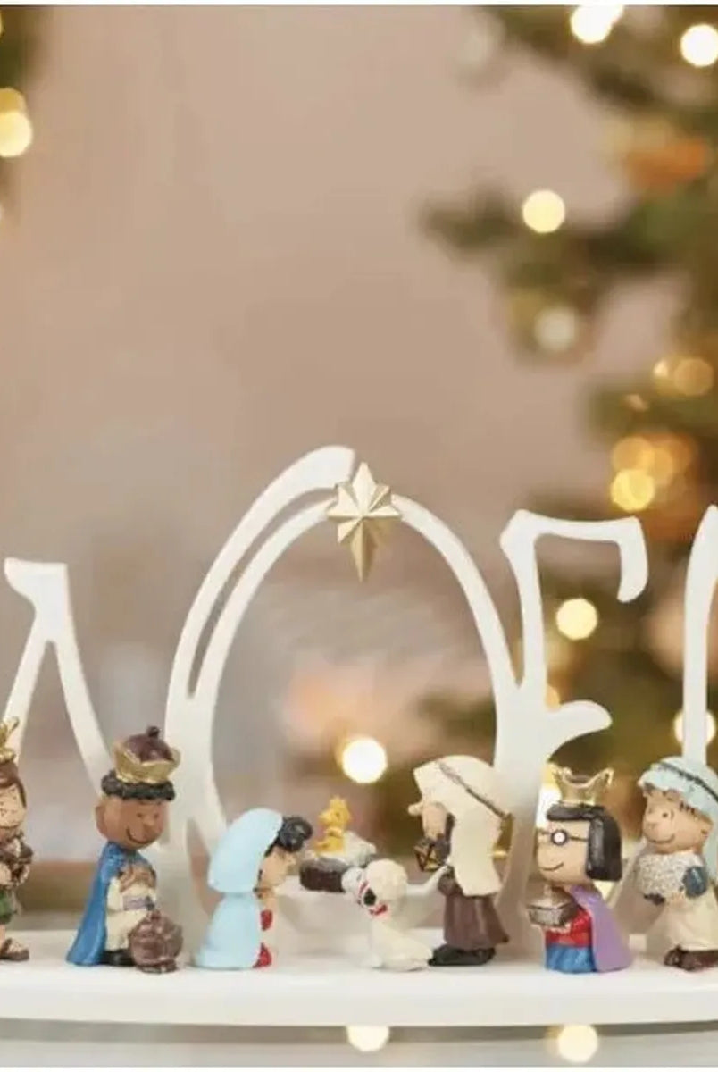 Shop For Kurt Adler Peanuts Lighted Nativity Scene at Michelle's aDOORable Creations