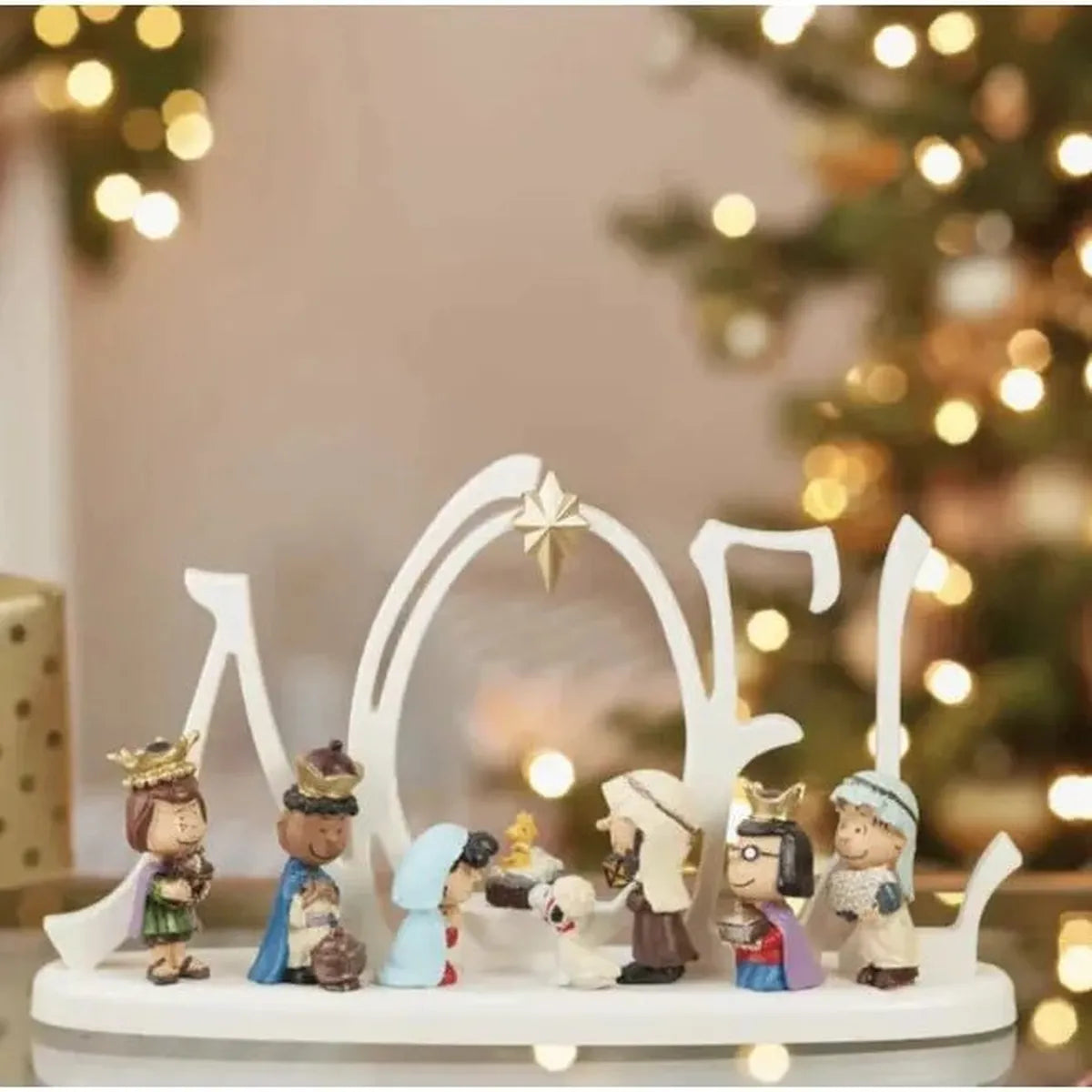 Shop For Kurt Adler Peanuts Lighted Nativity Scene at Michelle's aDOORable Creations