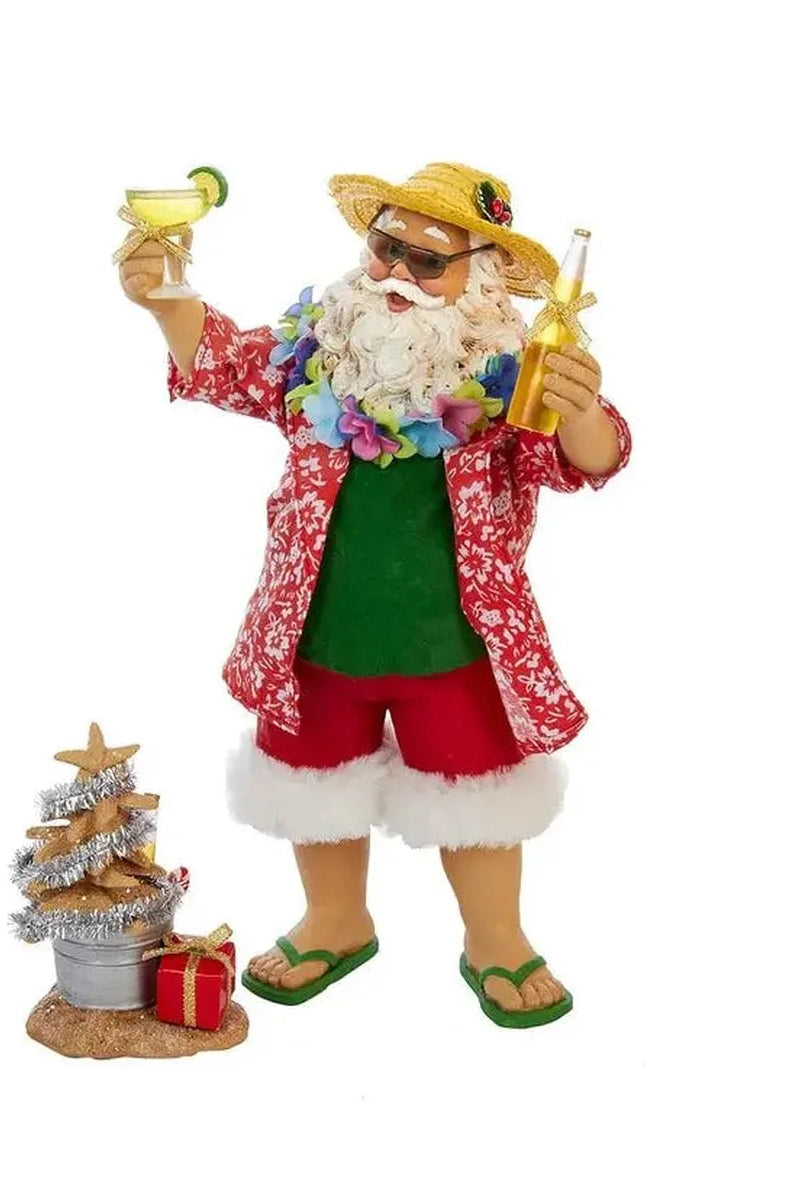 Shop For Kurt Adler 10 - Inch Fabriché' Beach Santa (Set of 2) at Michelle's aDOORable Creations