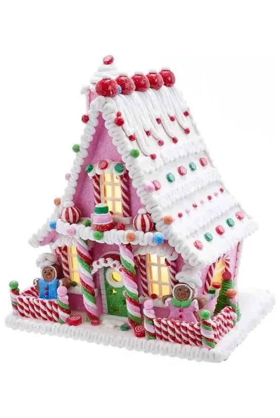 Kurt Adler 10" LED Gingerbread Candy House - Michelle's aDOORable Creations - Christmas Decor