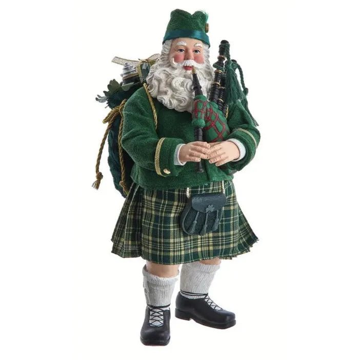 Shop For Kurt Adler 10.5" Fabriché™ Musical Irish Bagpiper Santa at Michelle's aDOORable Creations