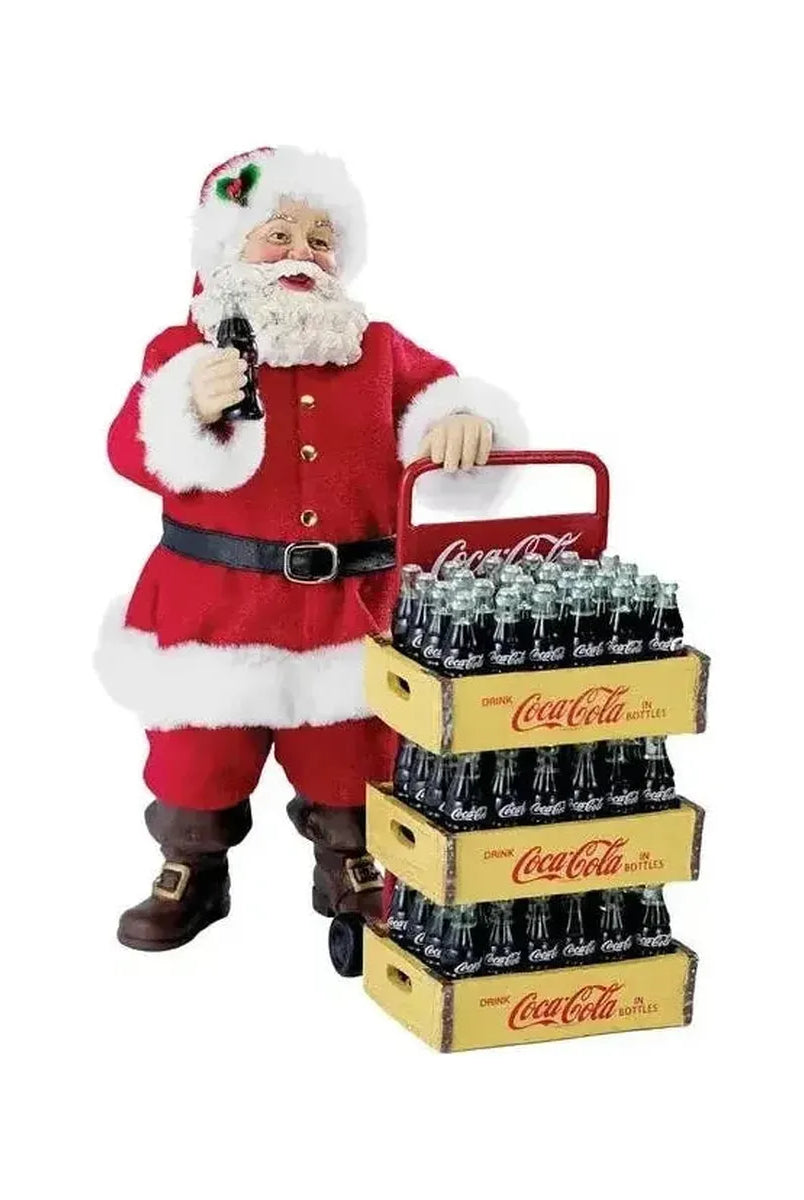 Shop For Kurt Adler 10.5 - Inch Coca - Cola Santa with Delivery Cart at Michelle's aDOORable Creations