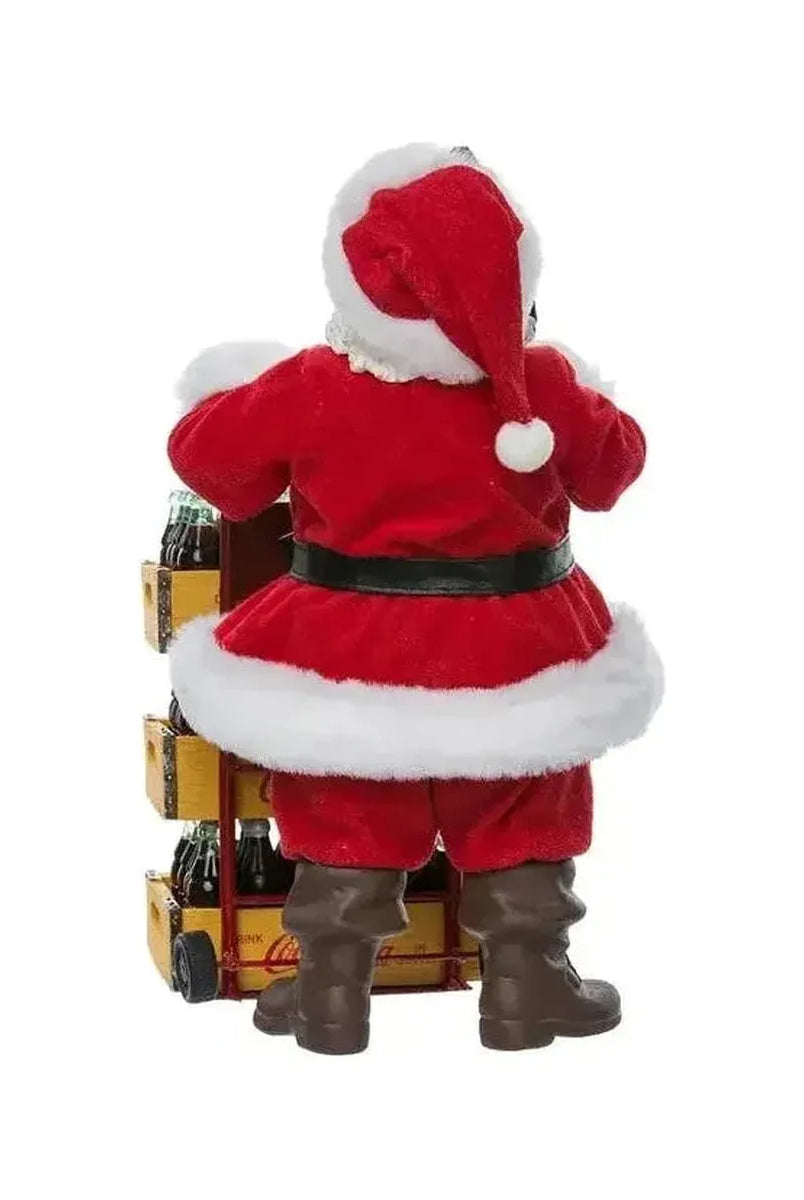 Shop For Kurt Adler 10.5 - Inch Coca - Cola Santa with Delivery Cart at Michelle's aDOORable Creations