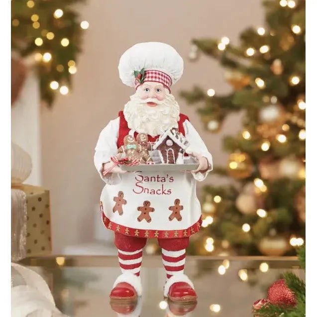Shop For Kurt Adler 11" Fabriché™ Gingerbread Chef Santa at Michelle's aDOORable Creations