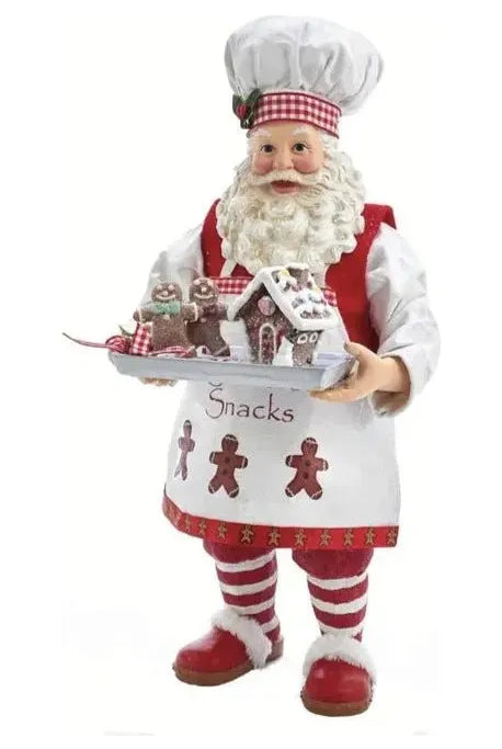 Kurt Adler 11" Fabriché™ Gingerbread Chef Santa - Michelle's aDOORable Creations - Christmas Decor