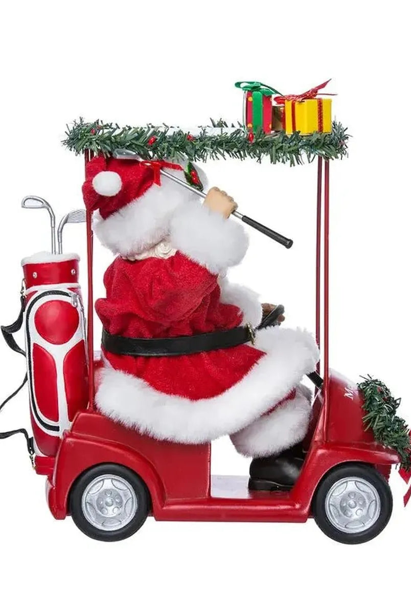 Shop For Kurt Adler 11.25 - Inch Fabriché Santa Driving Golf Cart at Michelle's aDOORable Creations