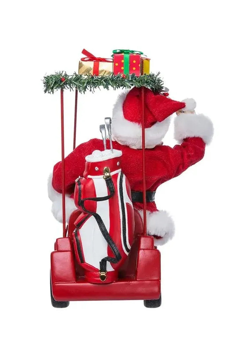 Shop For Kurt Adler 11.25 - Inch Fabriché Santa Driving Golf Cart at Michelle's aDOORable Creations