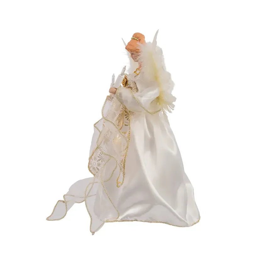 Shop For Kurt Adler 12 - Inch 10 - Light Ivory and Gold Angel Treetop at Michelle's aDOORable Creations