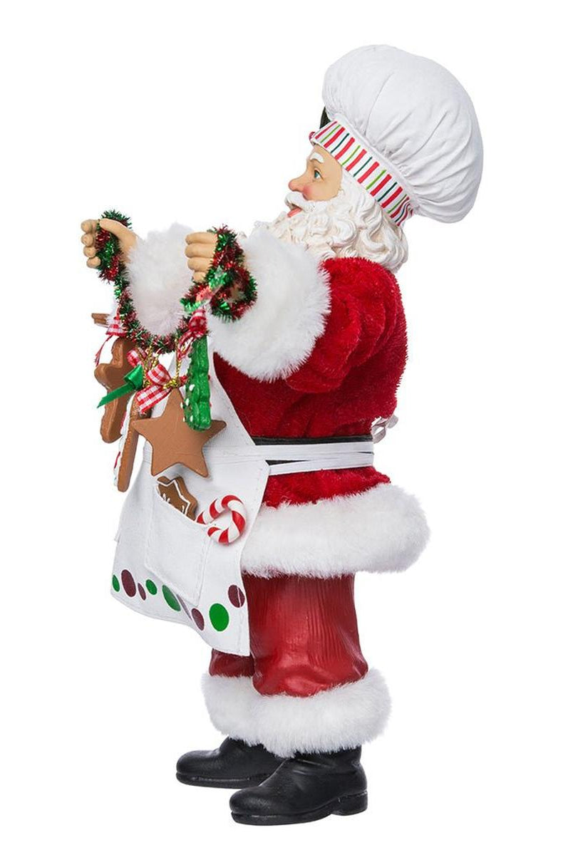 Shop For Kurt Adler 12 - Inch Fabriché Christmas Chef Santa at Michelle's aDOORable Creations