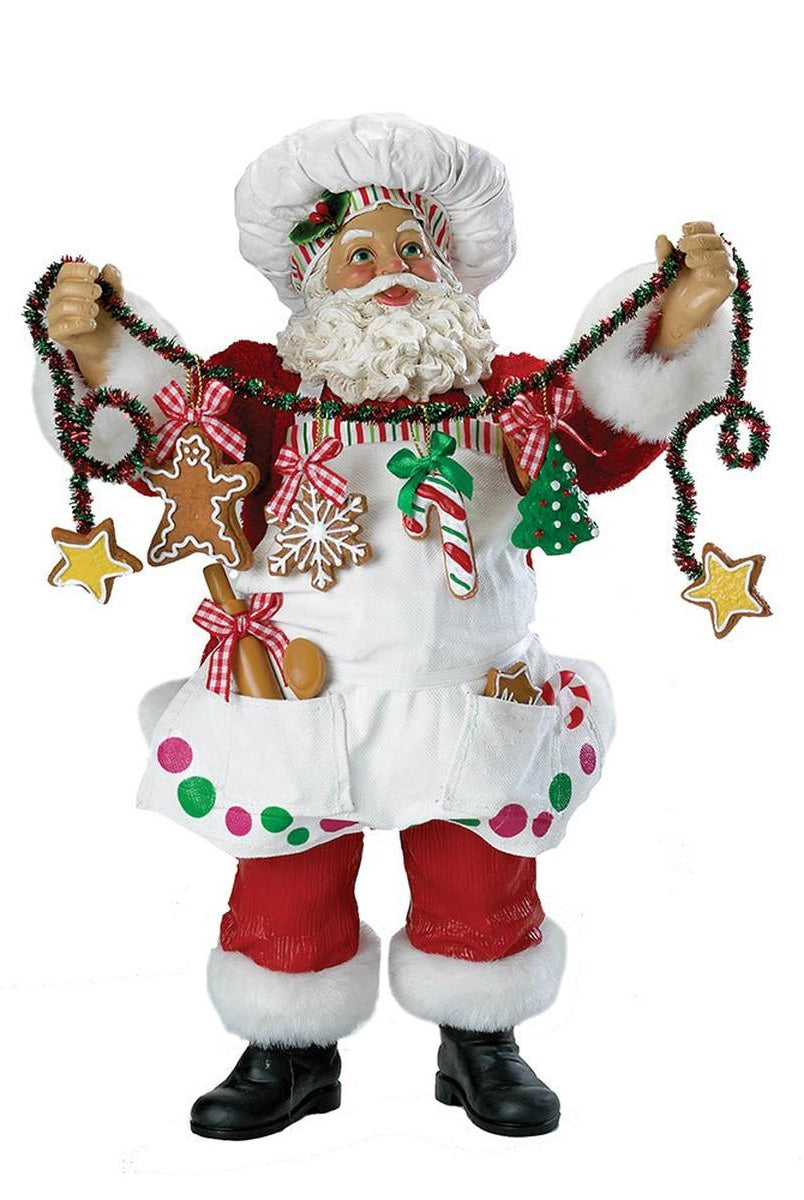Shop For Kurt Adler 12 - Inch Fabriché Christmas Chef Santa at Michelle's aDOORable Creations
