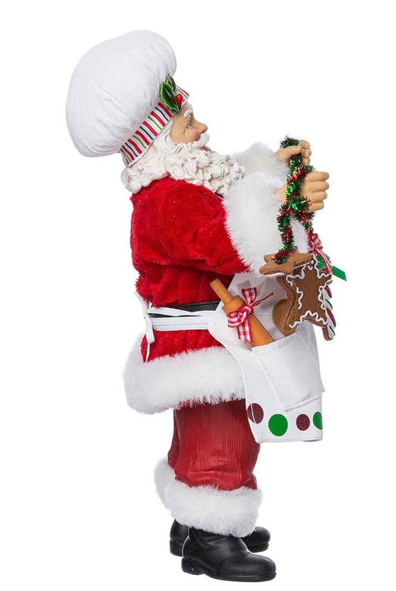 Shop For Kurt Adler 12 - Inch Fabriché Christmas Chef Santa at Michelle's aDOORable Creations