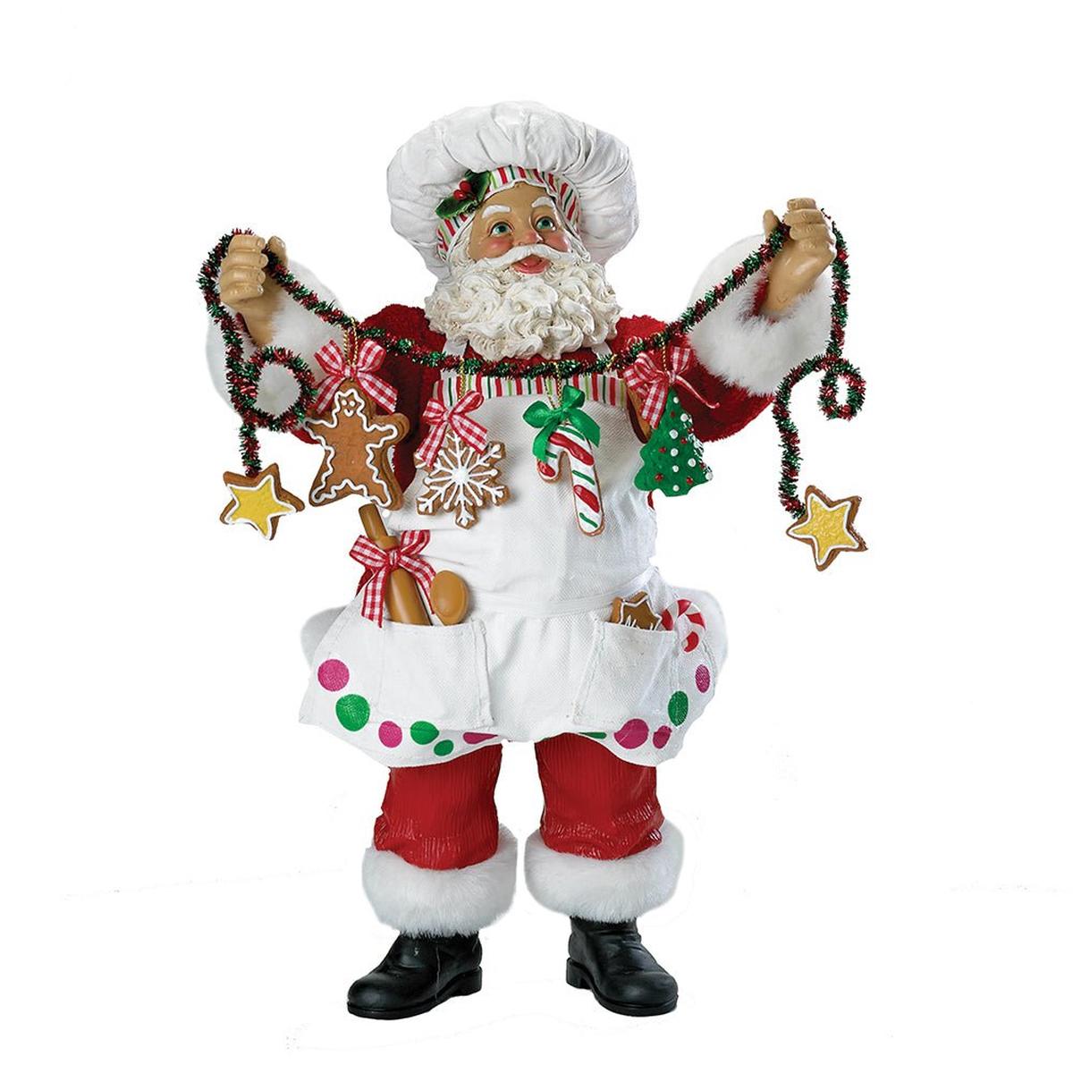 Shop For Kurt Adler 12 - Inch Fabriché Christmas Chef Santa at Michelle's aDOORable Creations