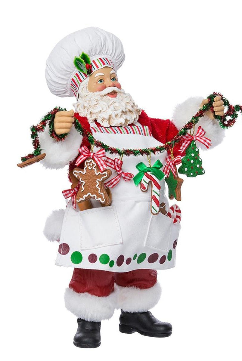 Shop For Kurt Adler 12 - Inch Fabriché Christmas Chef Santa at Michelle's aDOORable Creations