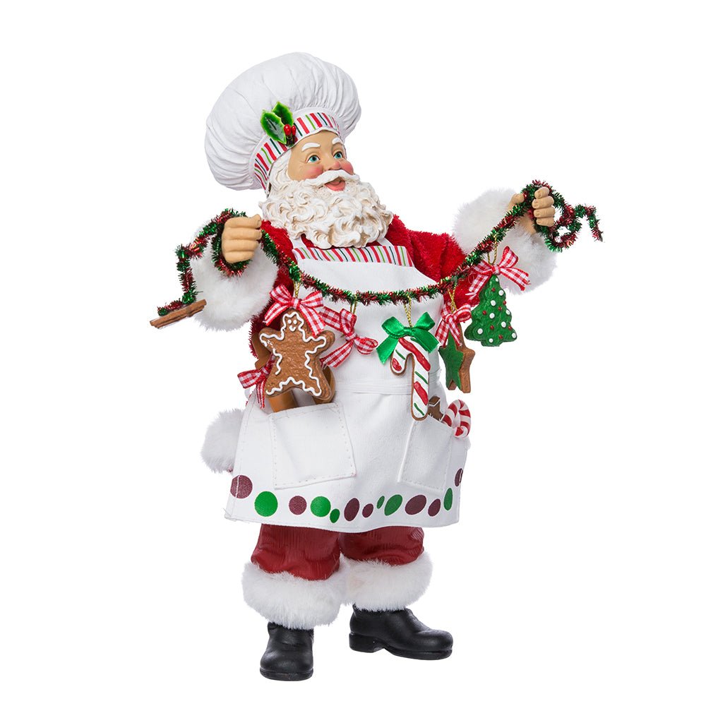 Shop For Kurt Adler 12 - Inch Fabriché Christmas Chef Santa at Michelle's aDOORable Creations
