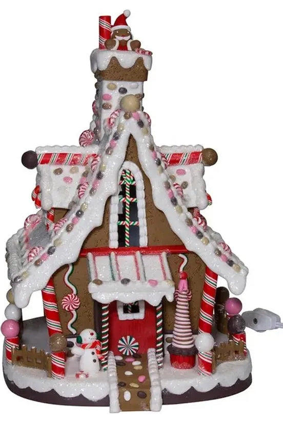 Kurt Adler 12" Lighted Christmas Gingerbread House - Michelle's aDOORable Creations - Christmas Decor
