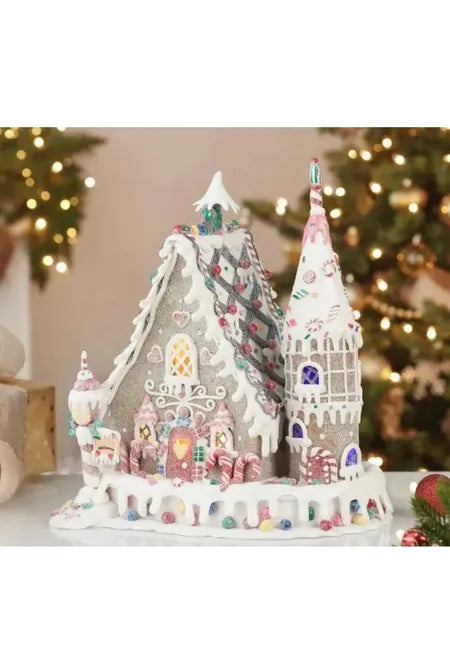 Kurt Adler 13-Inch Claydough Gingerbread Inn - Michelle's aDOORable Creations - Christmas Decor