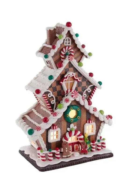 Kurt Adler 13" LED Gingerbread Cookie 3-Layer House - Michelle's aDOORable Creations - Christmas Decor