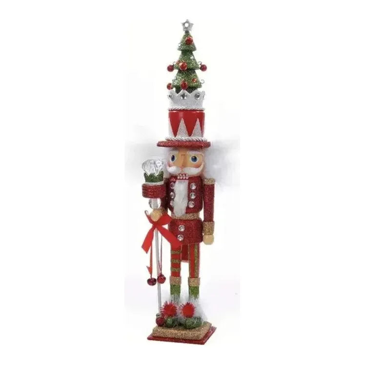Shop For Kurt Adler 15" Hollywood Nutcrackers™ Red and Green Tree Hat Nutcracker at Michelle's aDOORable Creations