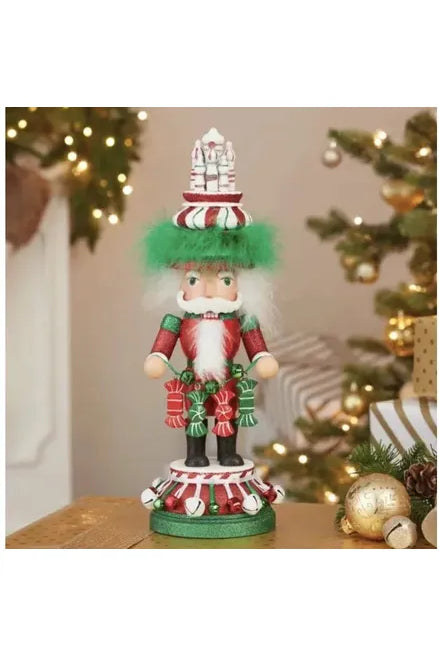 Kurt Adler 15" Hollywood Nutcrackers™ Red, White & Green Candy Tower Hat Nutcracker - Michelle's aDOORable Creations - Nutcrackers