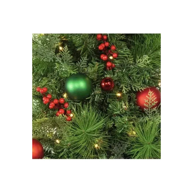 Shop For Kurt Adler 26 - Inch Battery - Operated Pre - Lit Red And Green Wall Tree With Bow at Michelle's aDOORable Creations