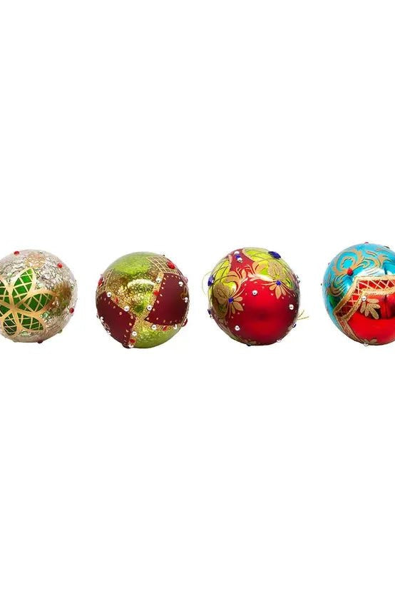 Shop For Kurt Adler 65MM Glass Egg Ornaments (4 - Piece Set) at Michelle's aDOORable Creations