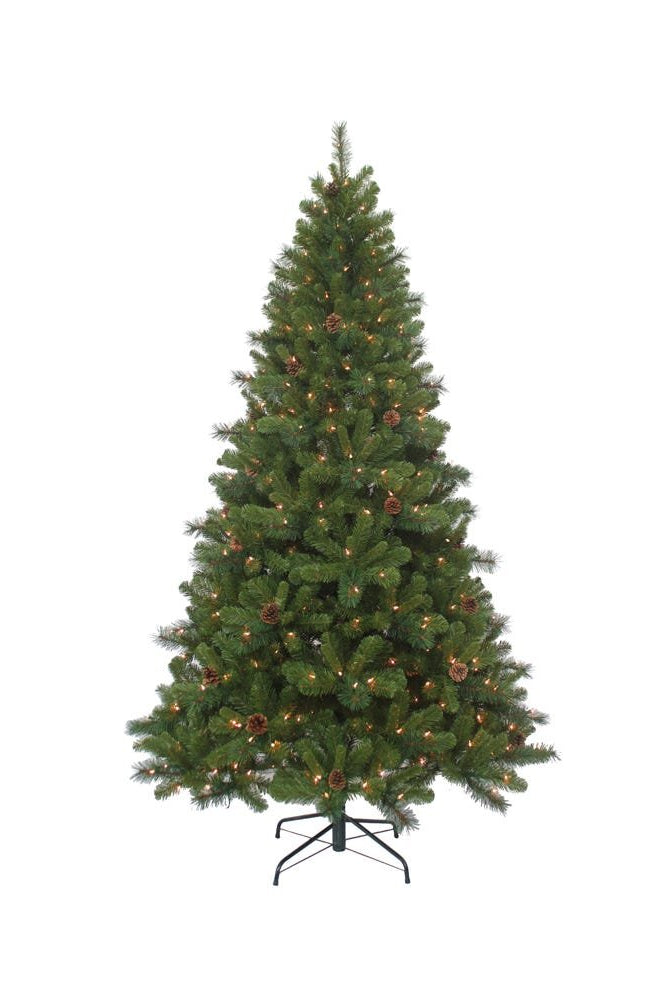 Shop For Kurt Adler 7.5 - Foot Pre - Lit Clear Burlington Spruce at Michelle's aDOORable Creations