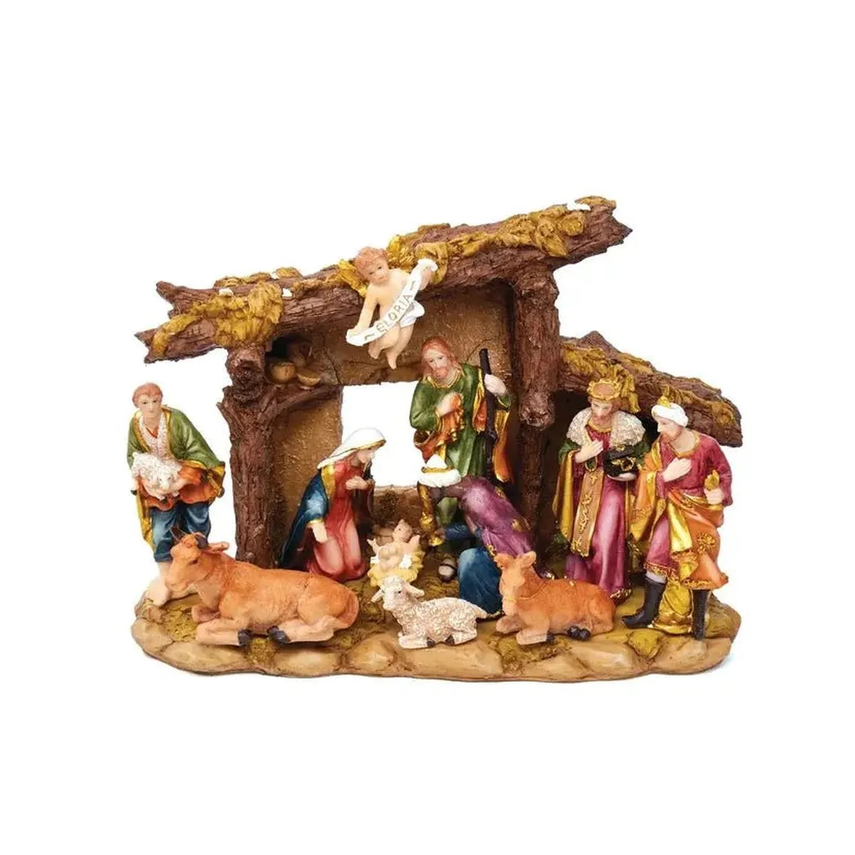 Shop For Kurt Adler Nativity Set With 11 Figures and Stable at Michelle's aDOORable Creations